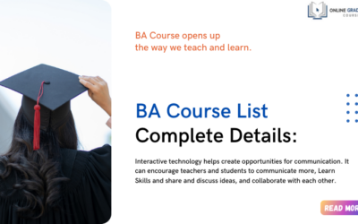Explore the BA Course List Complete Details in 2024