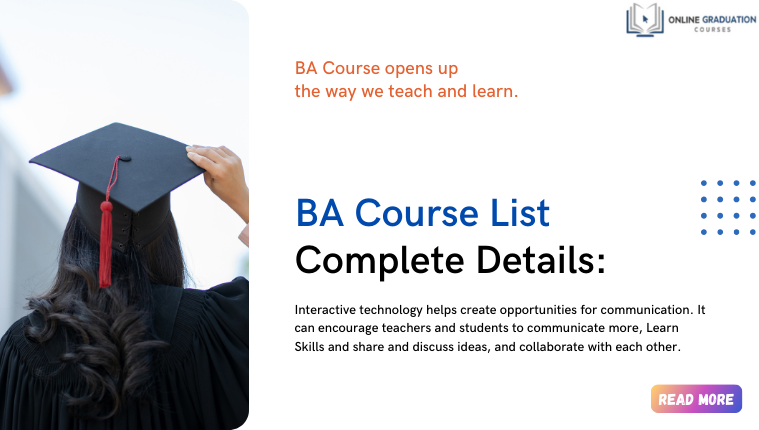 BA Course List 2024